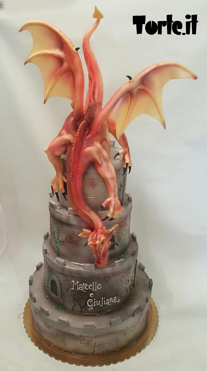 Dragonheart wedding cake