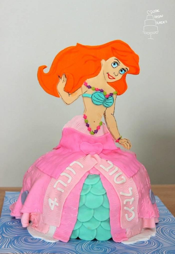 Little mermaid princess cake