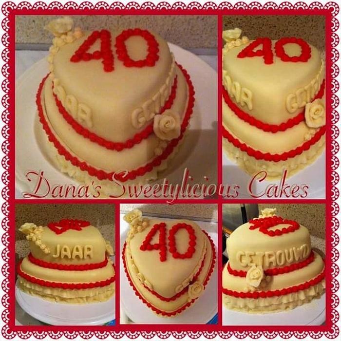 40 year anniversary cake