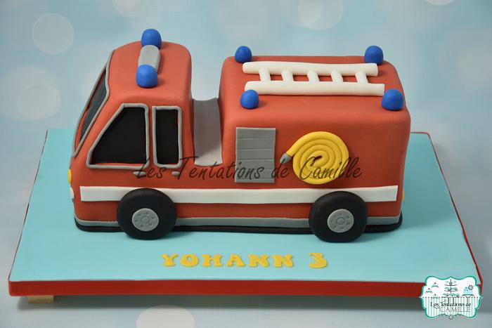 Fire engine birthday cake