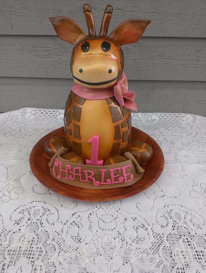 3D giraffe cake