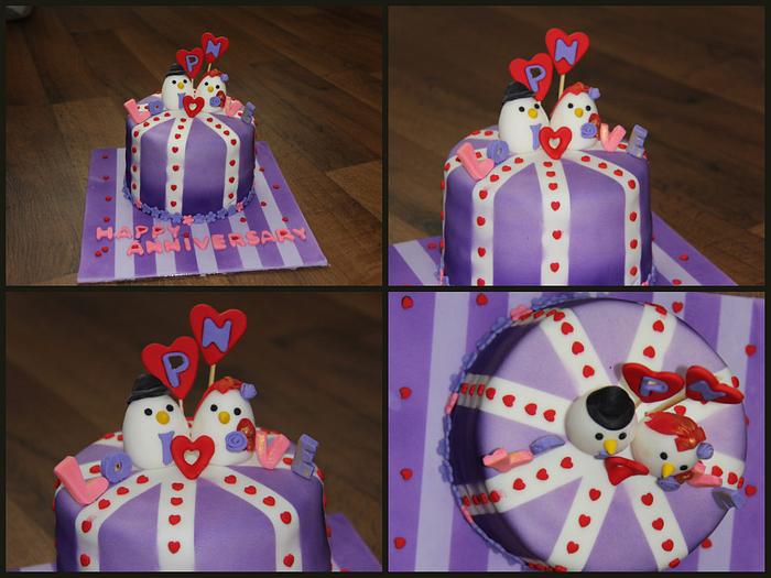 Airbrushed Anniversary cake