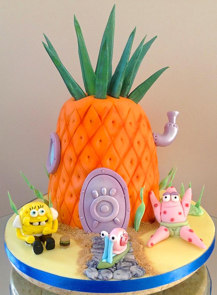 Who lives in a pineapple under the sea