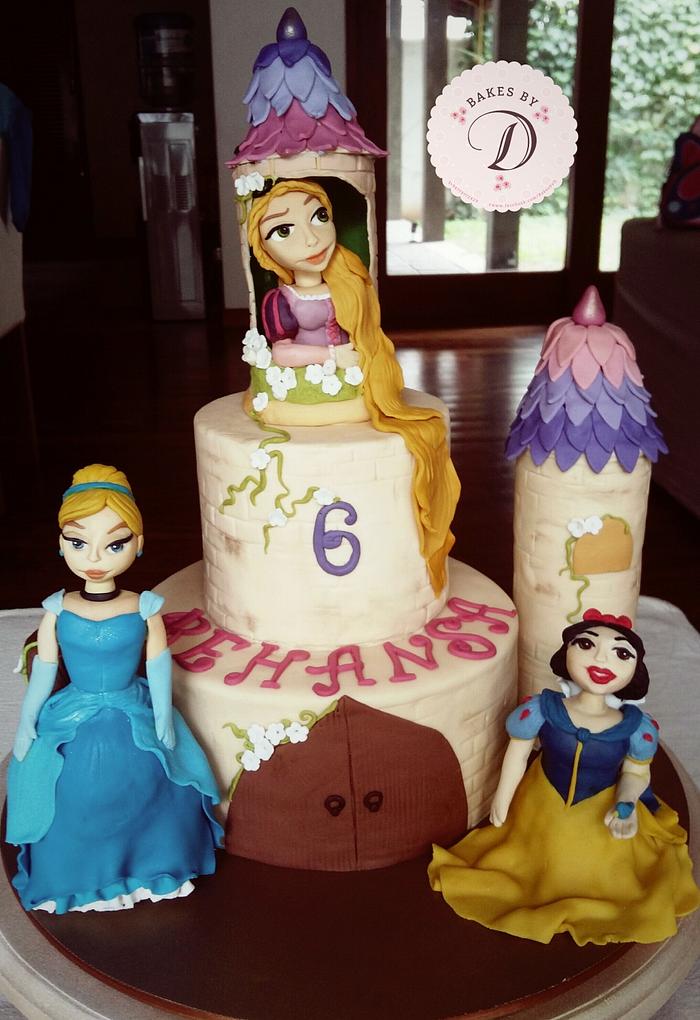 Princess Castle Themed Cake