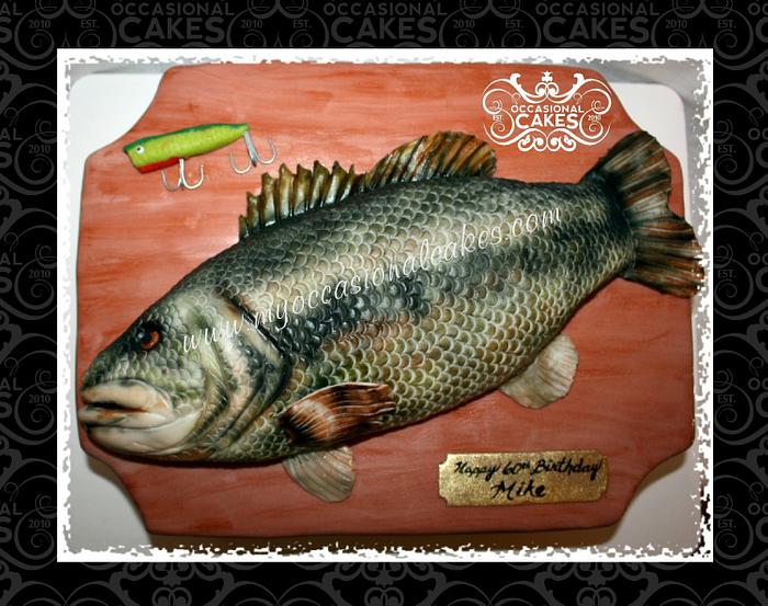 Bass Fish Trophy Cake