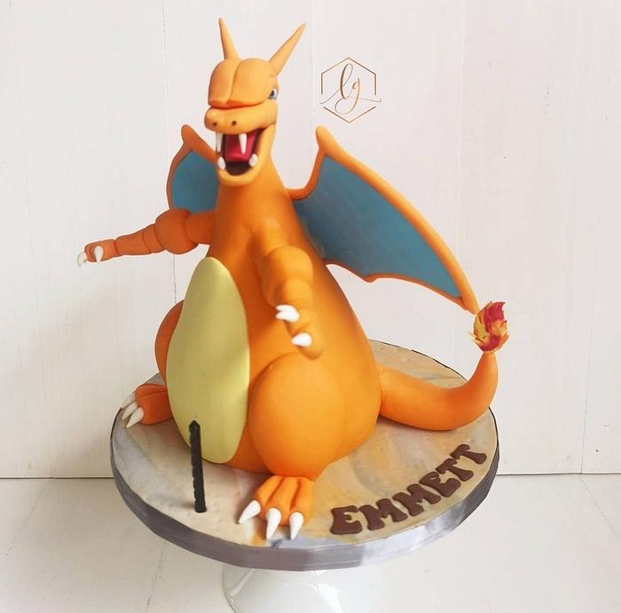 3D Pokemon Charizard cake