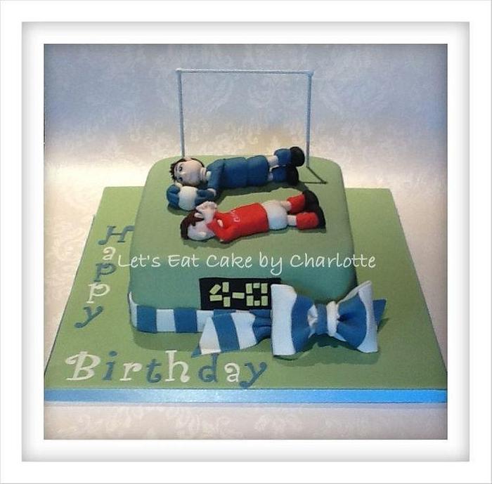Football Cake for a 40th Birthday