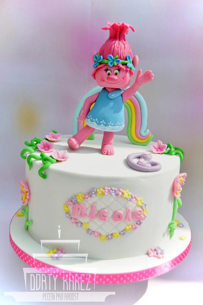 Birthday cake with Poppy - Trolls