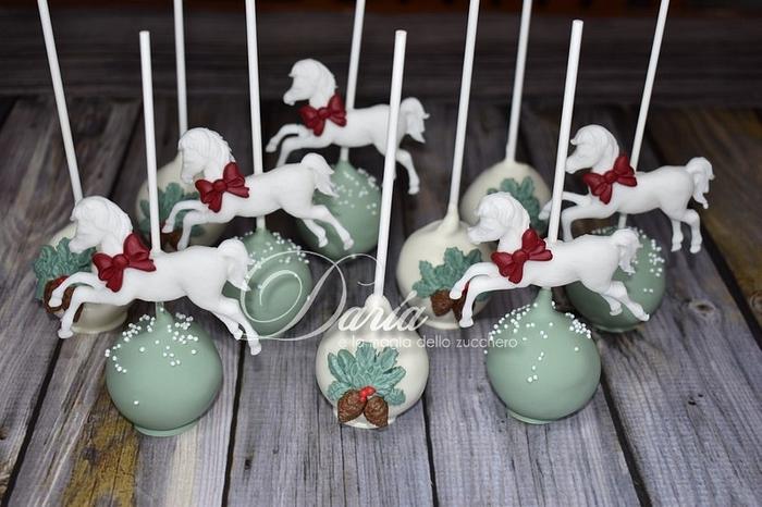 Christmas Carousel cakepops