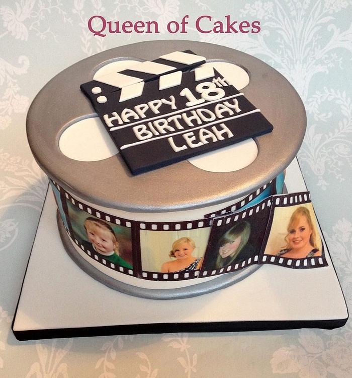 Movie reel birthday cake 