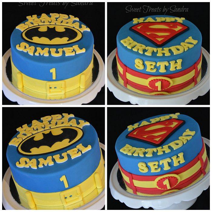 Twins Superhero Cake