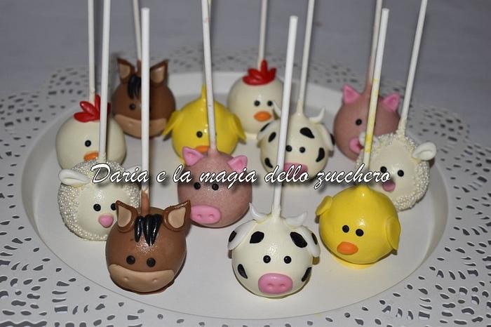 Farm animals cakepops