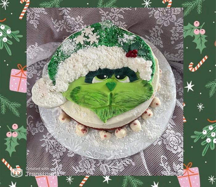 Grinch Birthday Cake