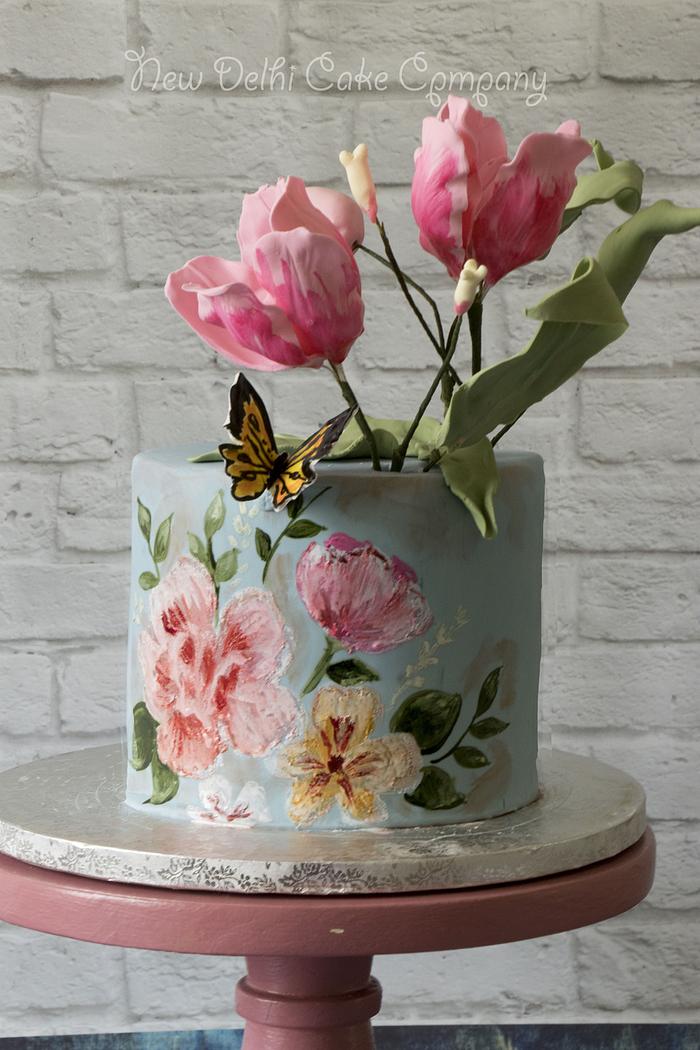 Summer bouquet cake