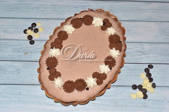 Modern tarte with panna cotta