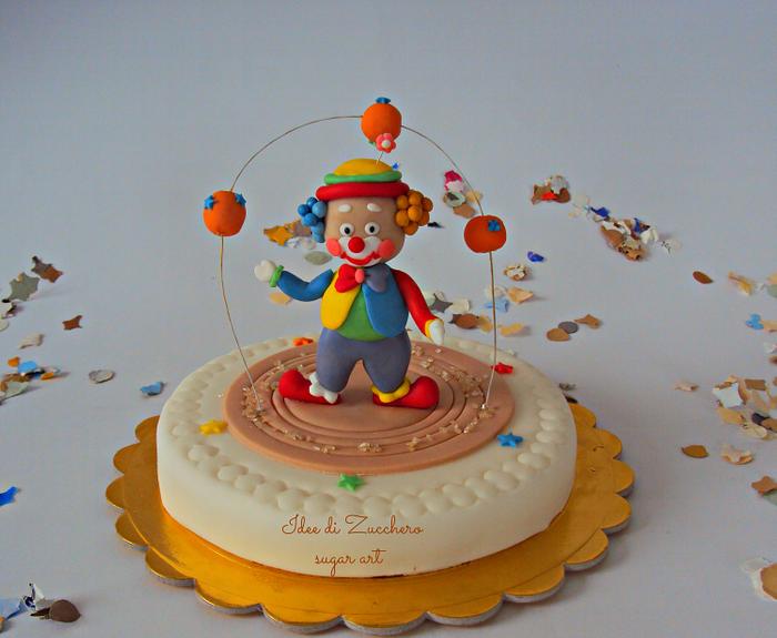 clown cake topper