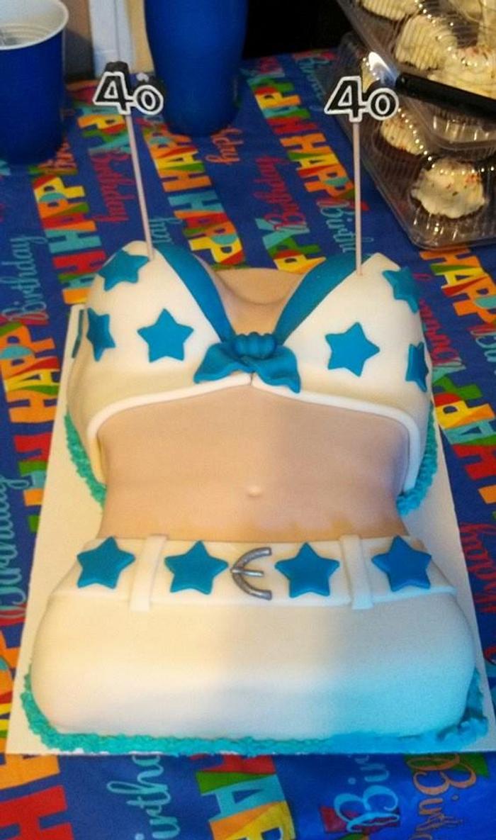 Dallas Cowboy Cheerleader Cake