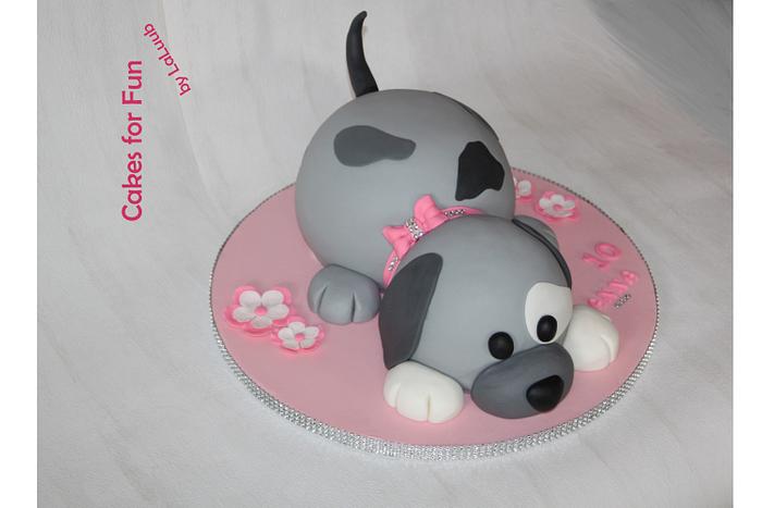 Cute dog cake