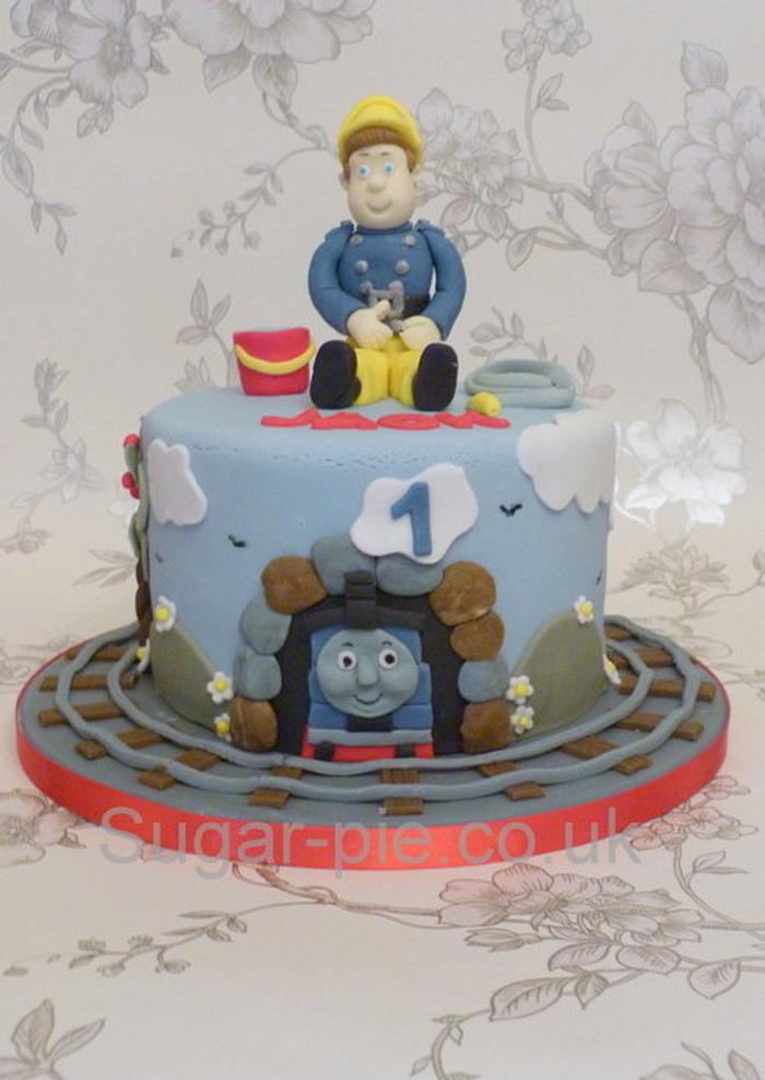 Thomas & Fireman sam cake