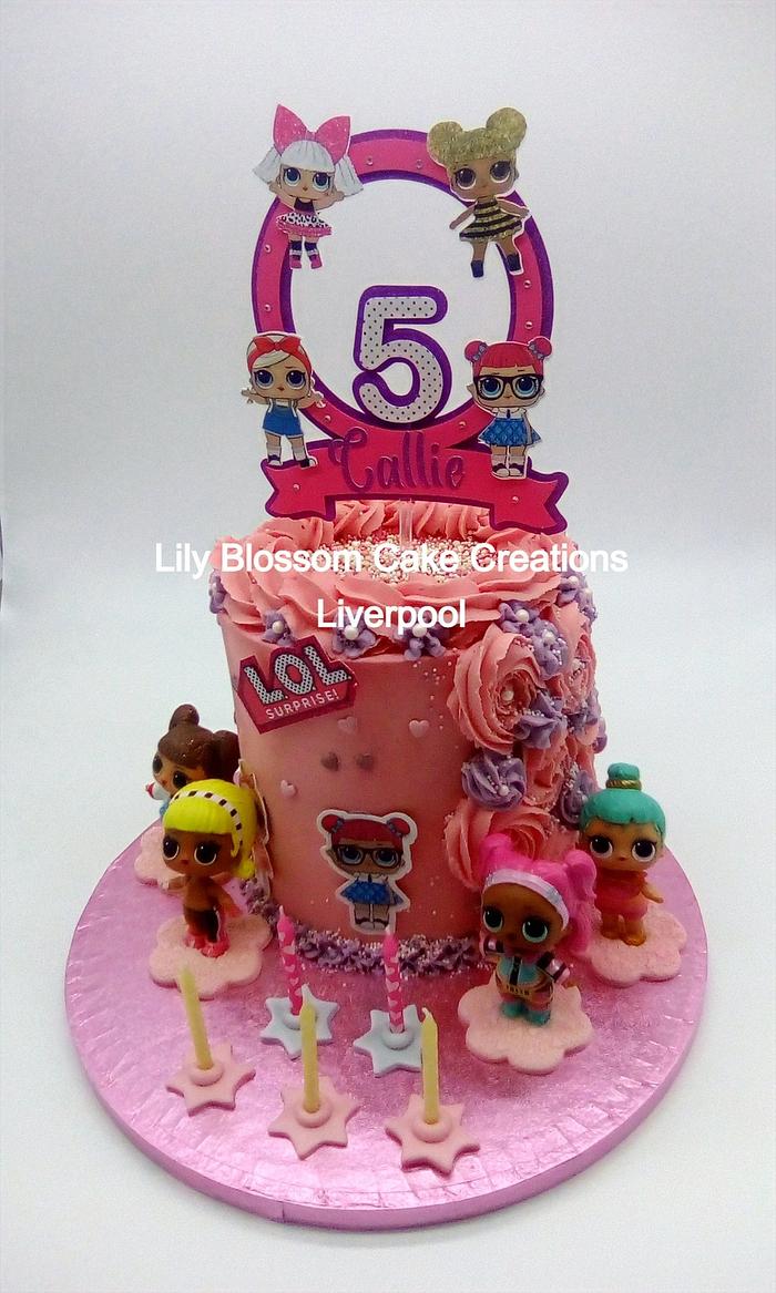LOL Dolls 5th Birthday Cake
