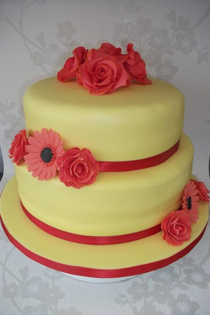 Sunshine wedding cake