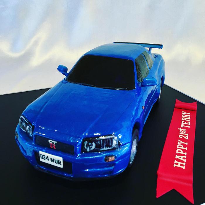 GTR34 3D Car Cake 