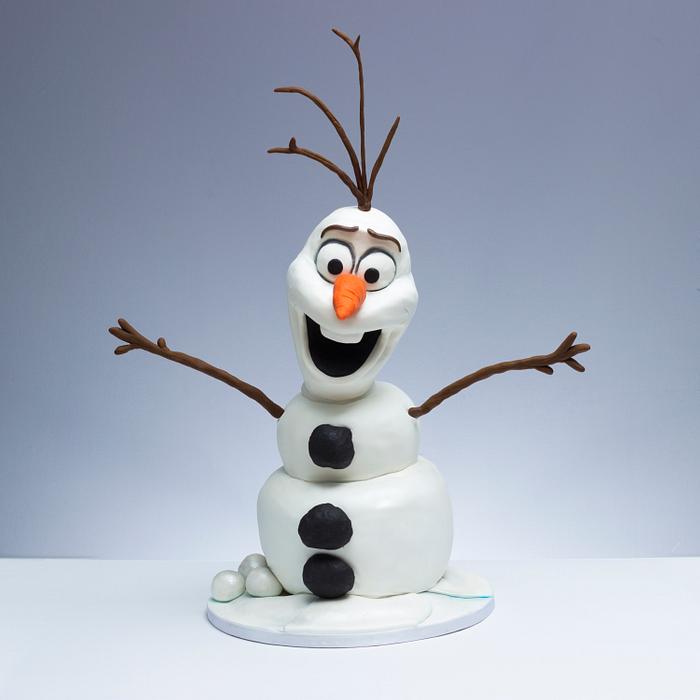 Happy Snowman! - Olaf the snowman cake from Disney's Frozen by The Honeybee Cakery