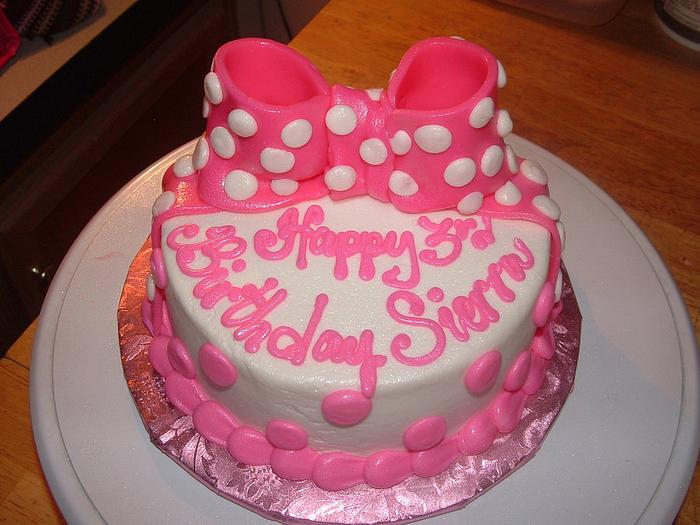 Pink Bow Smash Cake