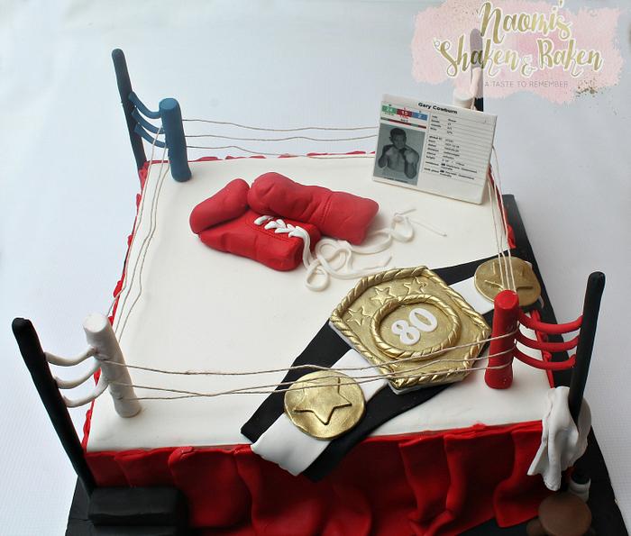 Boxing cake for a special birthday!