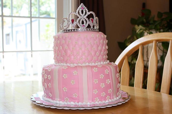 Simple Pink Princess Cake