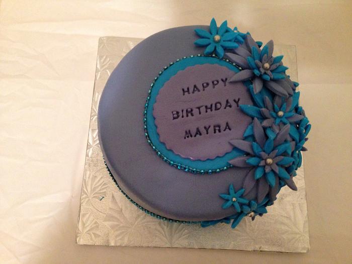 Purple n blue cake