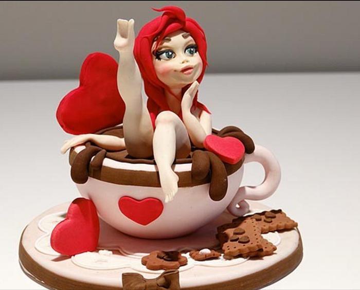 Pin up cake topper 