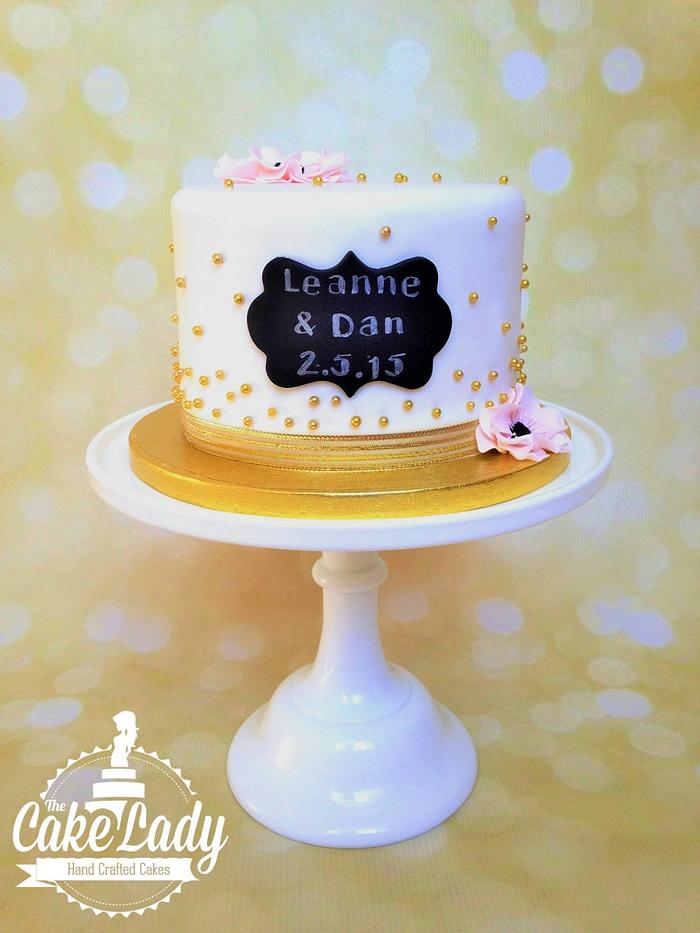 Simply Stunning Engagement Cake