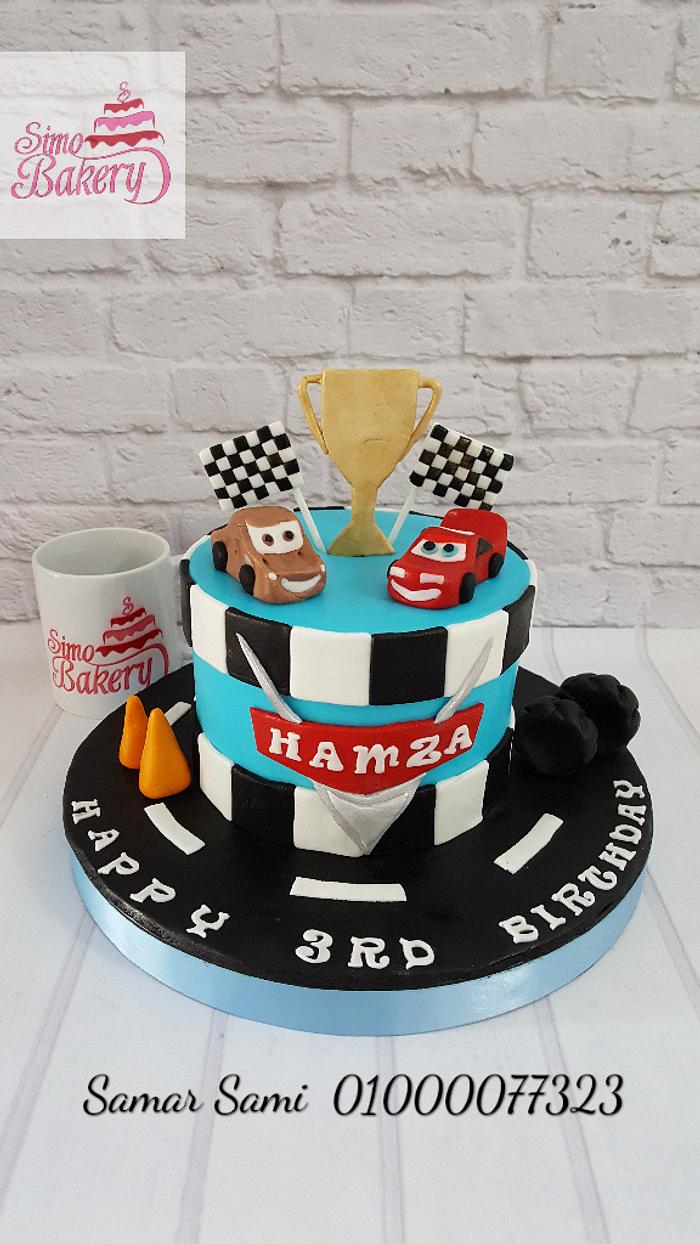Cars race cake