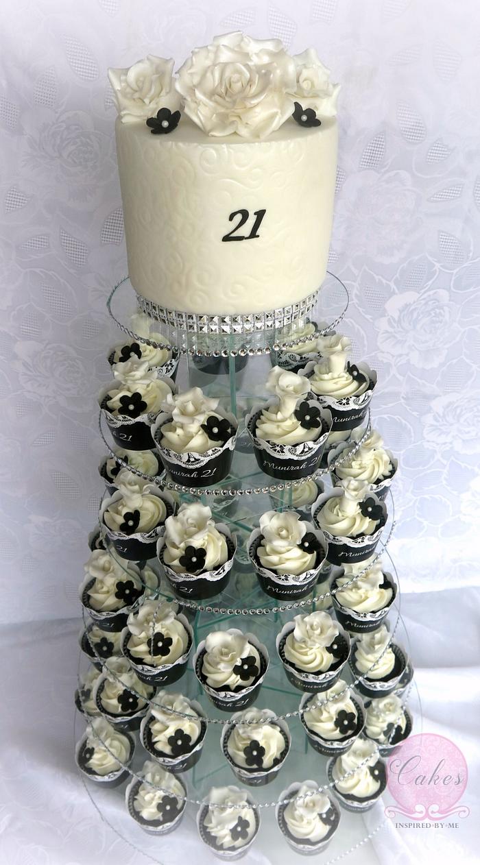 Cupcake tower cake