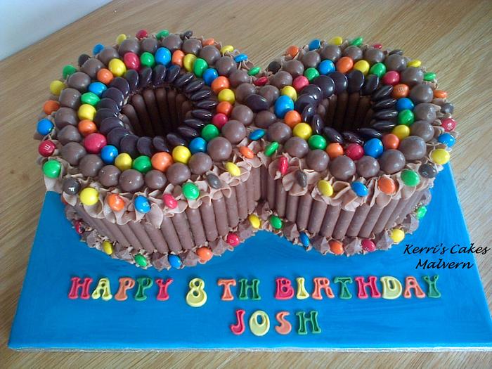 Easiest way - How to make a number 8 cake - YouTube