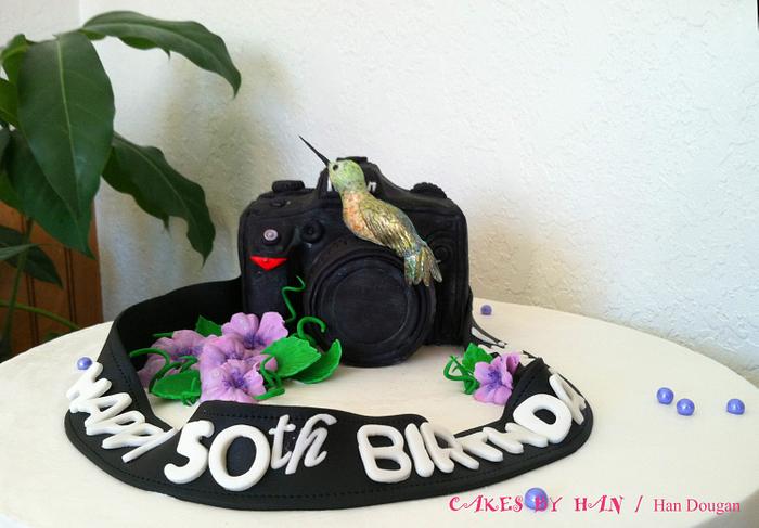 Humming bird birthday cake.