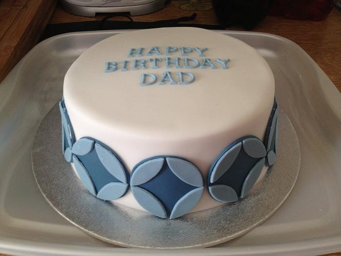 Dad circle birthday cake