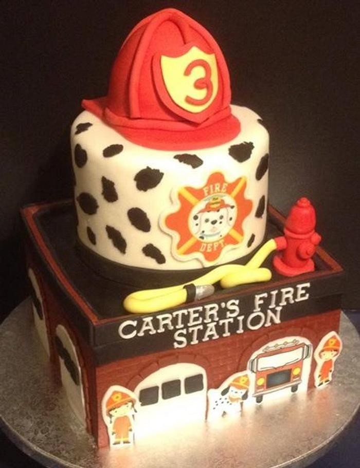 Fire Station Cake 
