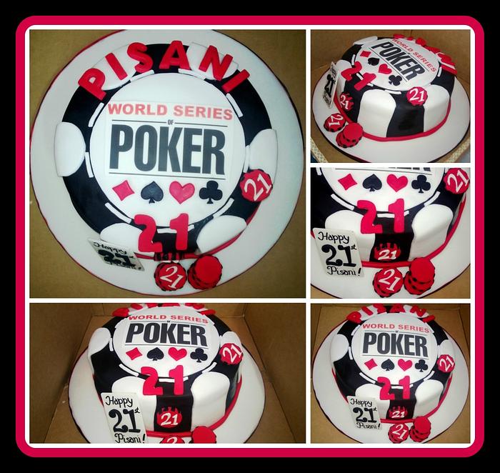 21st Birthday Cake Poker Chip