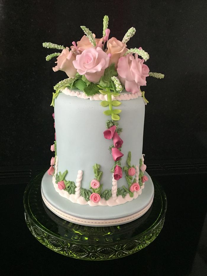 English Rose garden tea cake 