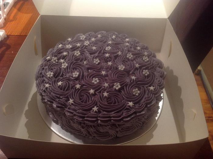 Rosette Purple Yam Sponge Cake