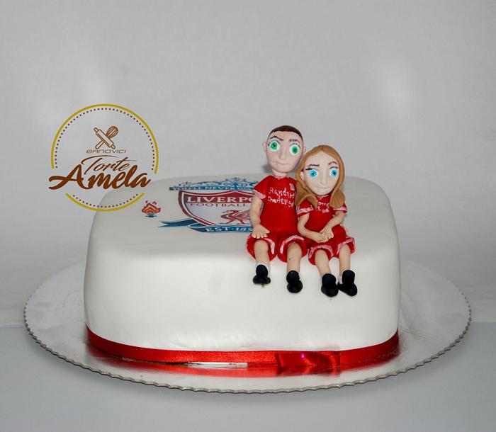 liverpool couple cake