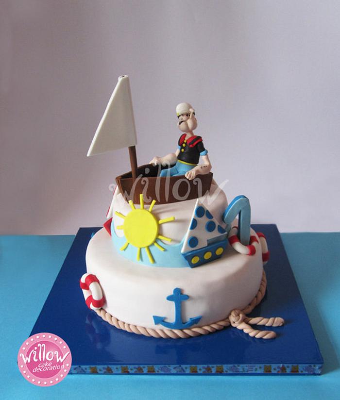 Marvelous Popeye 1st Birthday Cake - Between The Pages Blog