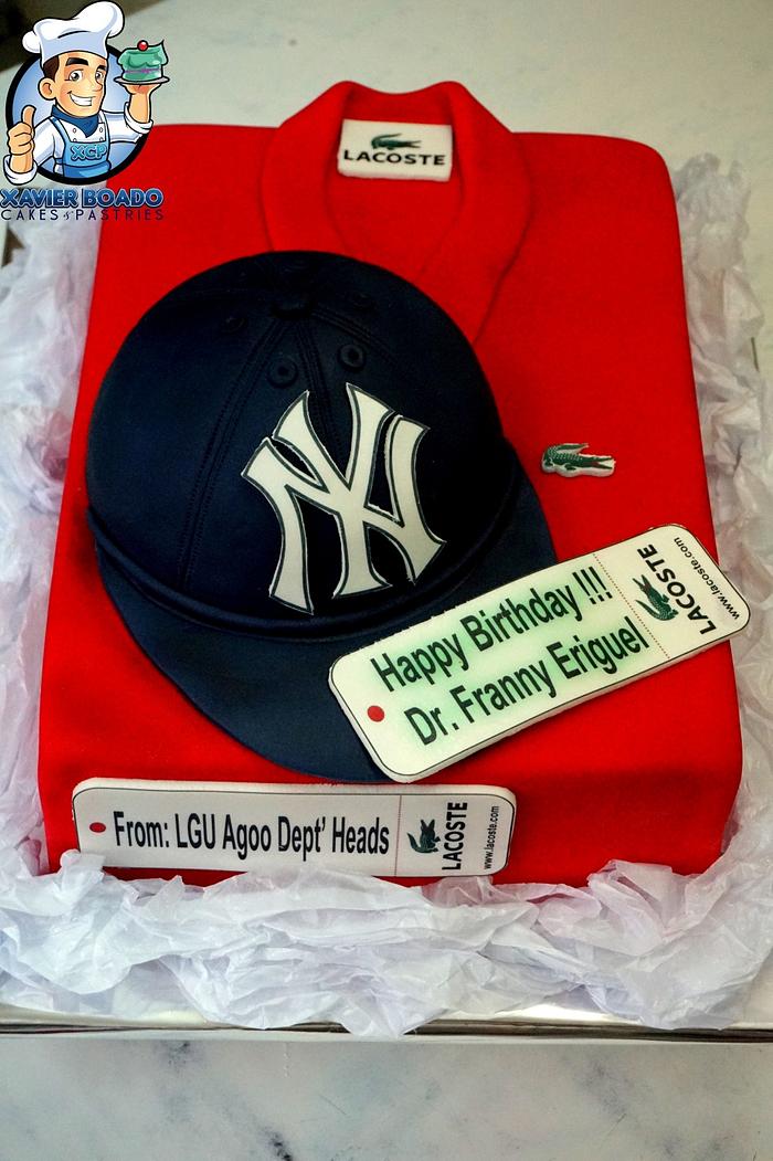 NY and Lacoste shirt cake