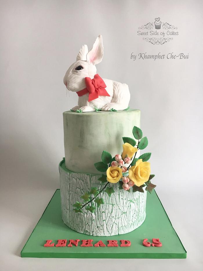 White Rabbit Birthday cake 