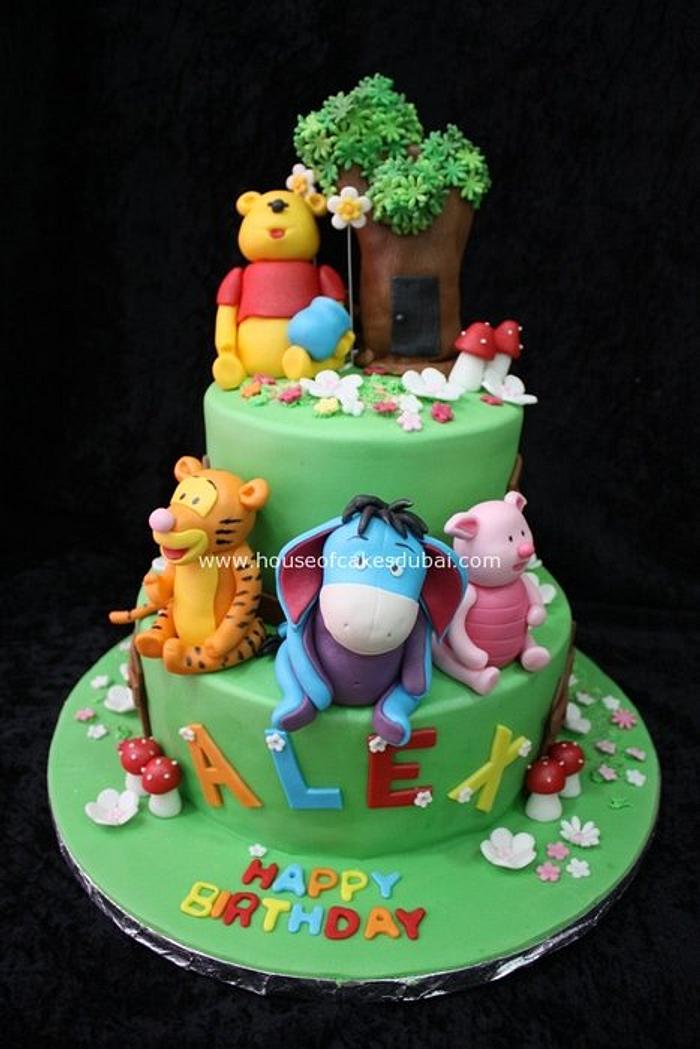 Winnie the Pooh and friends cake