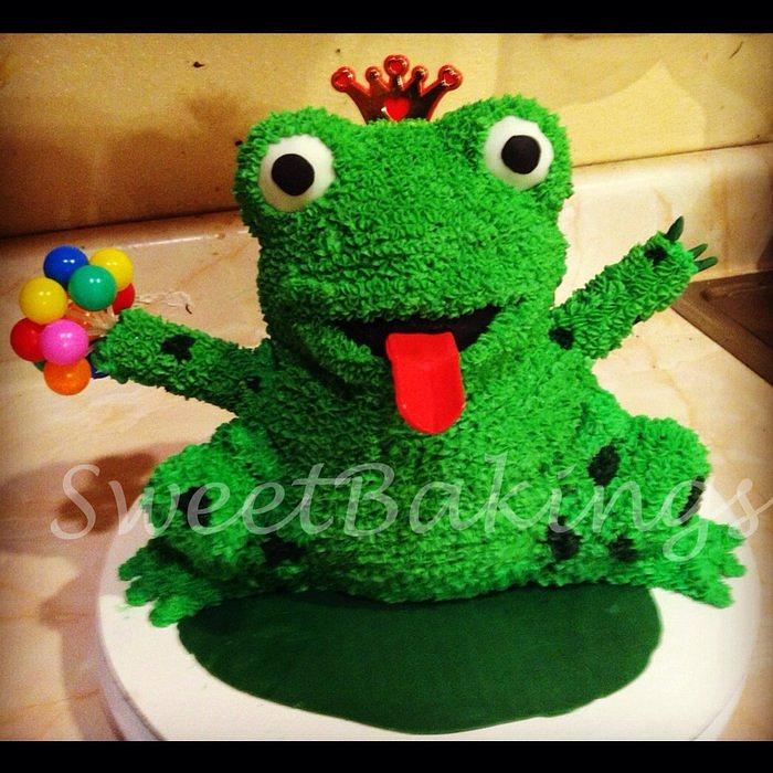 Birthday Frog Cake - Decorated Cake by Priscilla - CakesDecor
