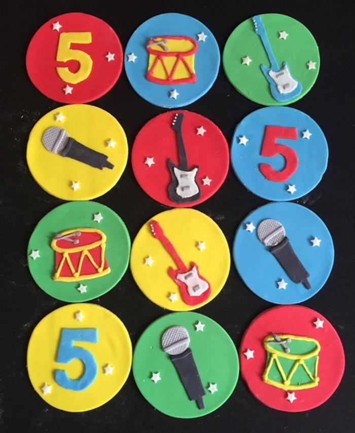Music themed Cupcake toppers