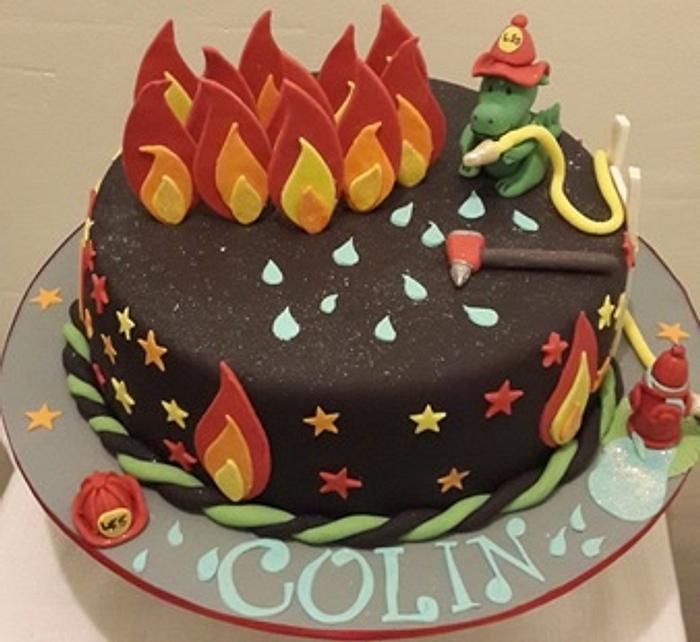 Fireman Themed Cake